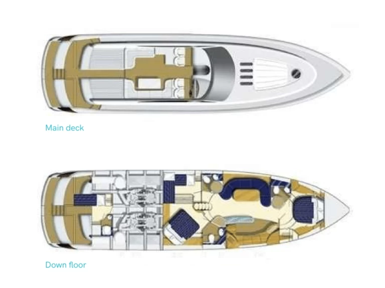 Pronájem Jachta v Ibiza Town -Princess Princess V65
