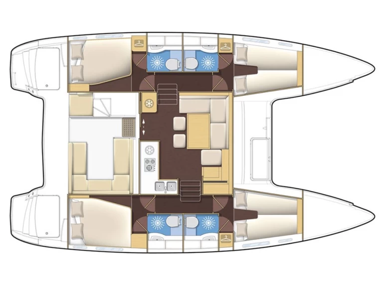 Pronájem Katamarán v Ligia -Fountaine Pajot Lucia 40