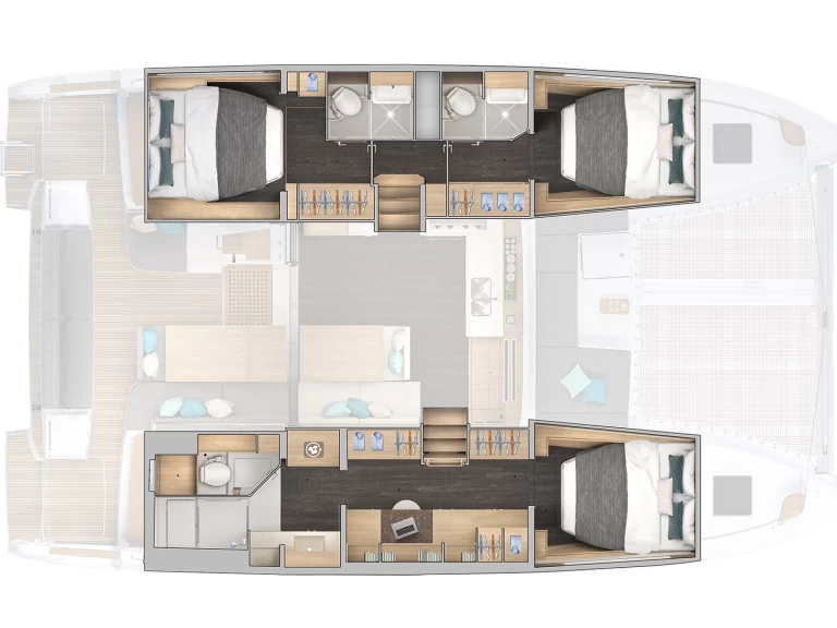 Pronájem lodi Kaštela lákavé ceny Lagoon 43