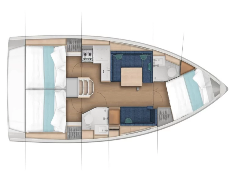 Pronájem lodi Jeanneau Sun Odyssey 380 - 3 cabins v Sukošan na Samboatu