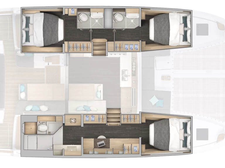 Pronájem lodi Papeete lákavé ceny Lagoon 43