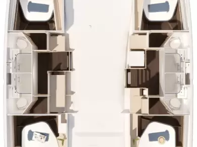 Pronájem Katamarán v Trogir -Fountaine Pajot Fountaine Pajot FP 44 Quatuor - 4 cab.