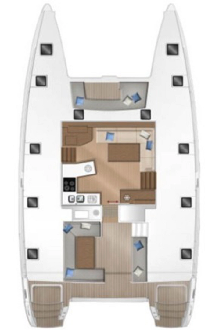 Pronajmout si Lagoon Lagoon 450 F v Sant Antoni de Portmany