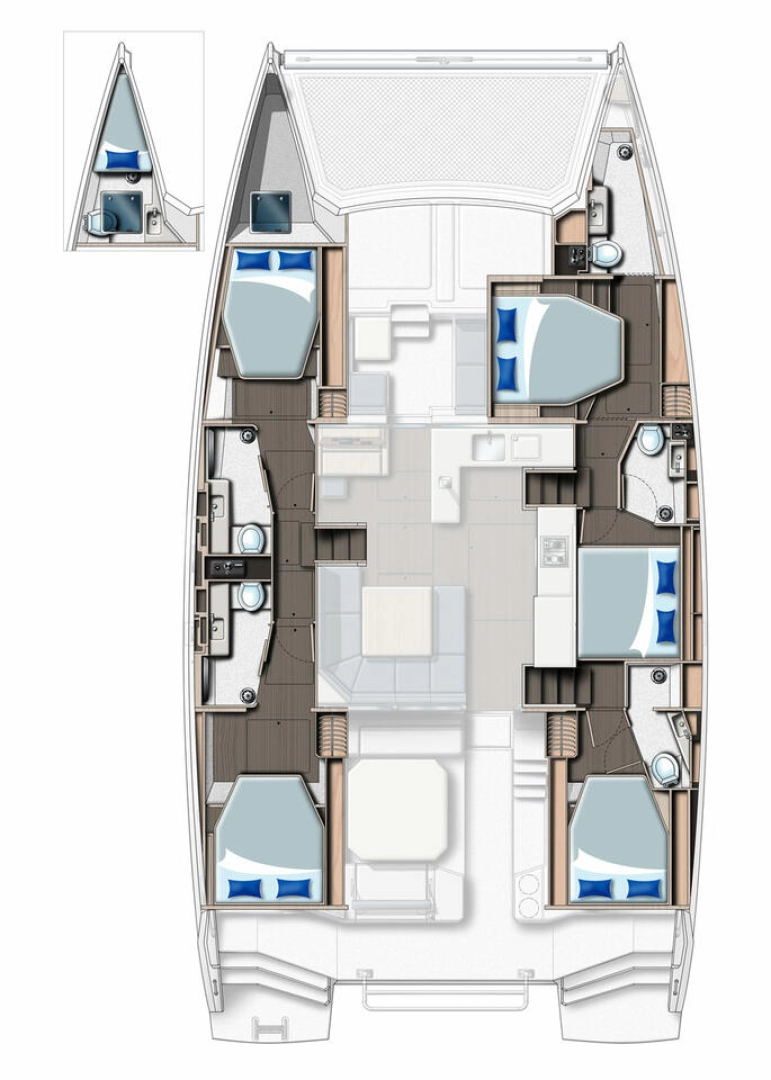 Pronájem Katamarán v Palma de Mallorca -Leopard Catamarans / Robertson & Caine Leopard 50 - 5 + 1 cab