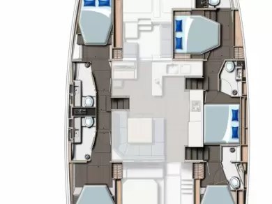 Pronájem Katamarán v Palma de Mallorca -Leopard Catamarans / Robertson & Caine Leopard 50 - 5 + 1 cab