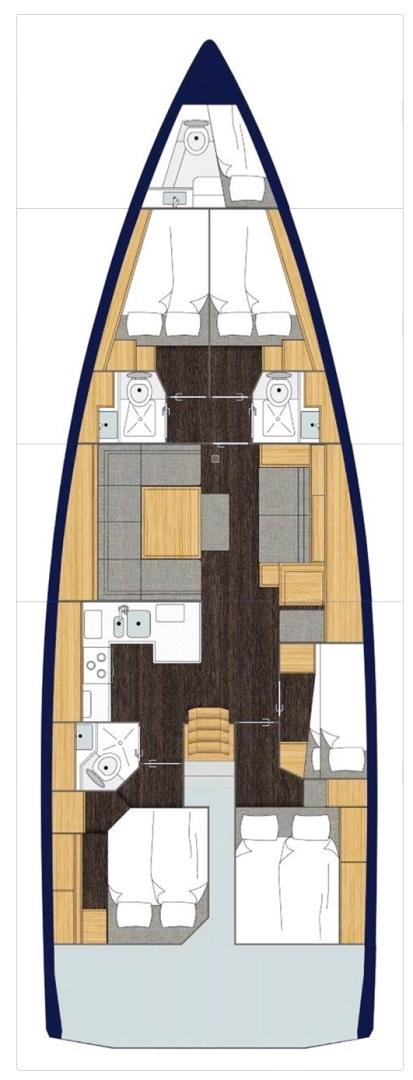 Pronájem jachty v Kaštela -Bavaria Cruiser 50 na Samboatu