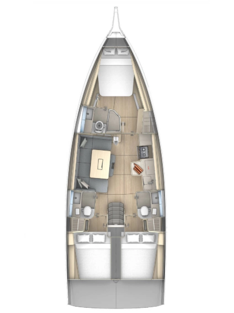 Pronájem Plachetnice v Kos -Dufour Dufour 41
