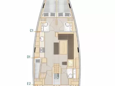 Pronájem Plachetnice v Donji Seget -Hanse Hanse 508