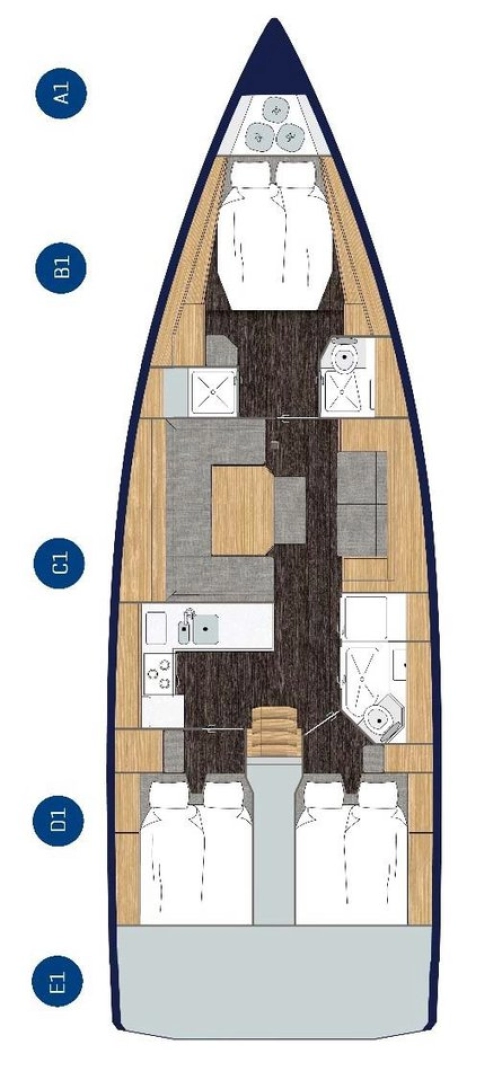 Pronájem lodi Zadar lákavé ceny Bavaria C45