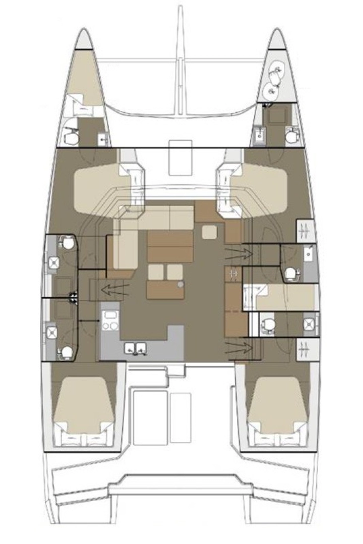 Pronájem Katamarán v Komolac -Dufour Dufour Catamarans 48 Sail