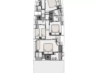 Pronájem lodi Azimut Azimut 78 Fly - 4 + 1 cab. v Podstrana na Samboatu