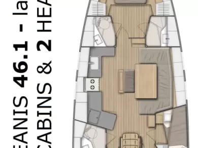 Pronájem Plachetnice v Pomer -Bénéteau Oceanis 46.1