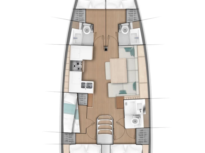 Jeanneau Sun Odyssey 490 jednotlivci a charterové společnosti v Fethiye