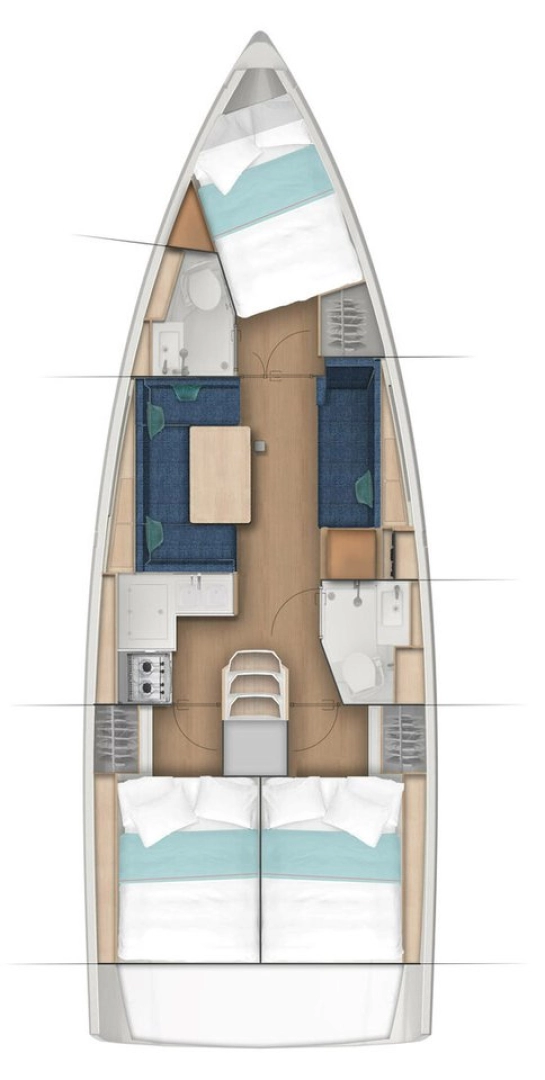 Pronajmout si Jeanneau Sun Odyssey 410 v Komolac