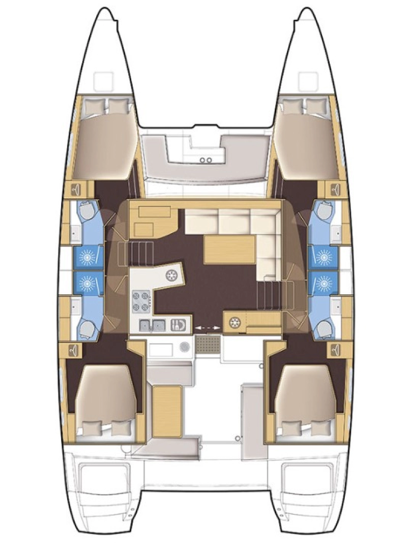 Pronájem Katamarán v Donji Seget -Lagoon Lagoon 450 F