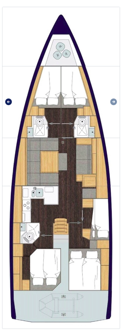 Pronájem lodi Kaštela lákavé ceny Bavaria C50 Holiday - 5 cab.