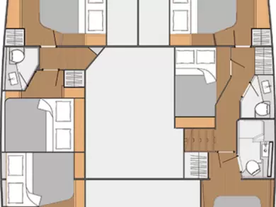 Pronájem Katamarán v Trogir -Fountaine Pajot Saba 50