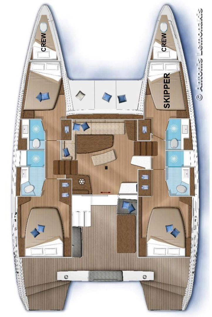 Pronájem Katamarán v Syros (Island) -Lagoon Lagoon 42