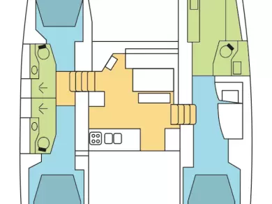 Pronájem jachty v Kaštela -Lagoon Lagoon 46 na Samboatu