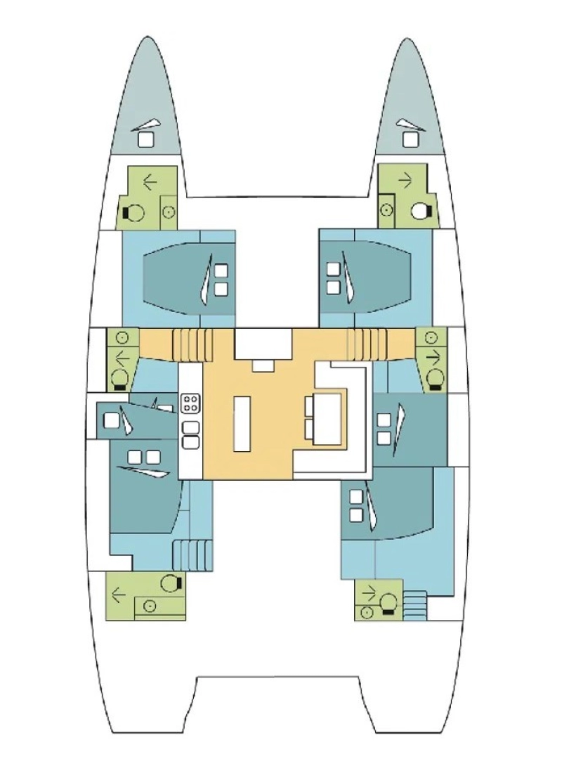 Pronájem Katamarán Lagoon s licencí