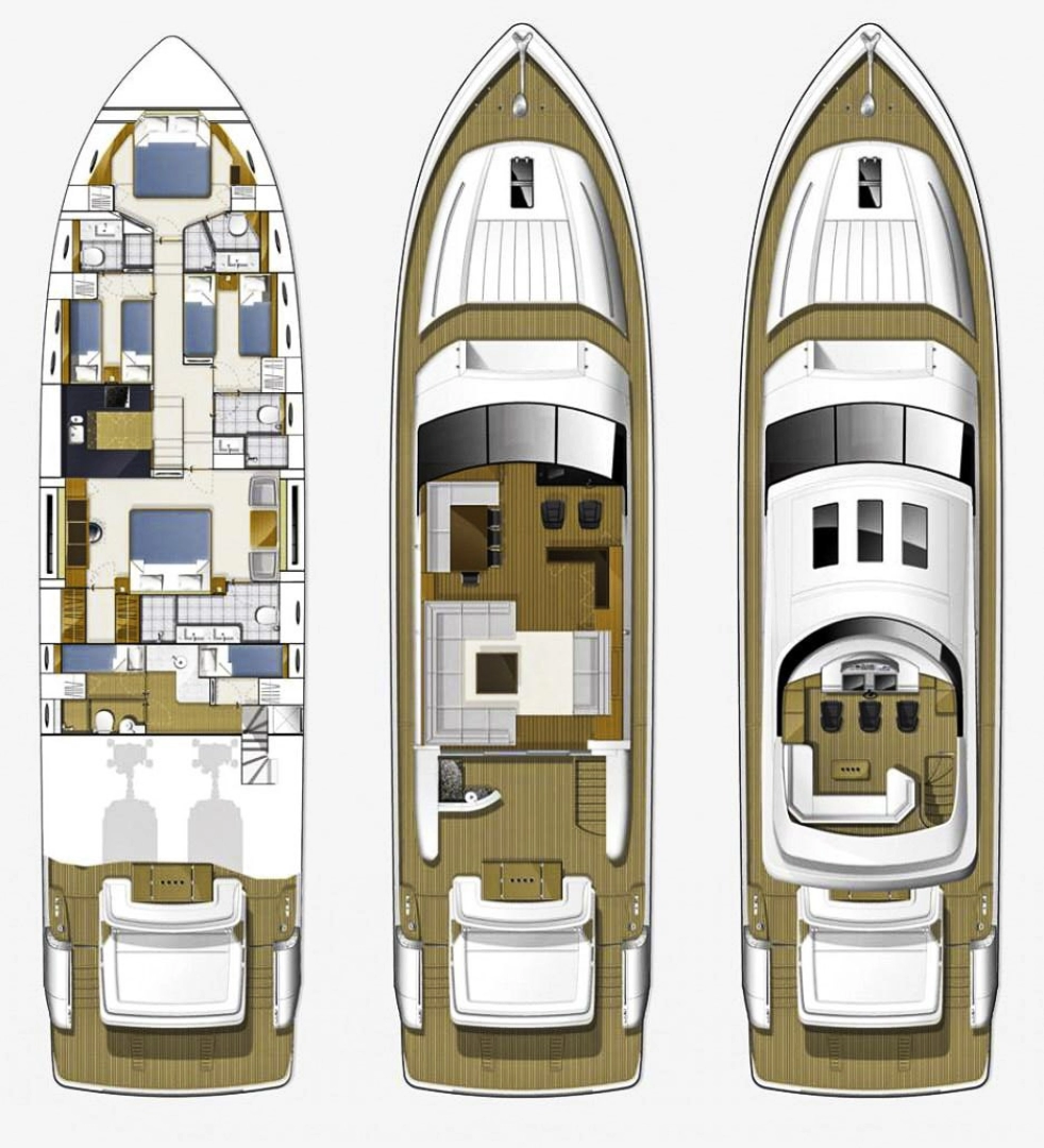 Pronájem lodi Kaštela lákavé ceny Princess V85