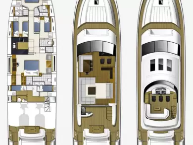 Pronájem lodi Kaštela lákavé ceny Princess V85