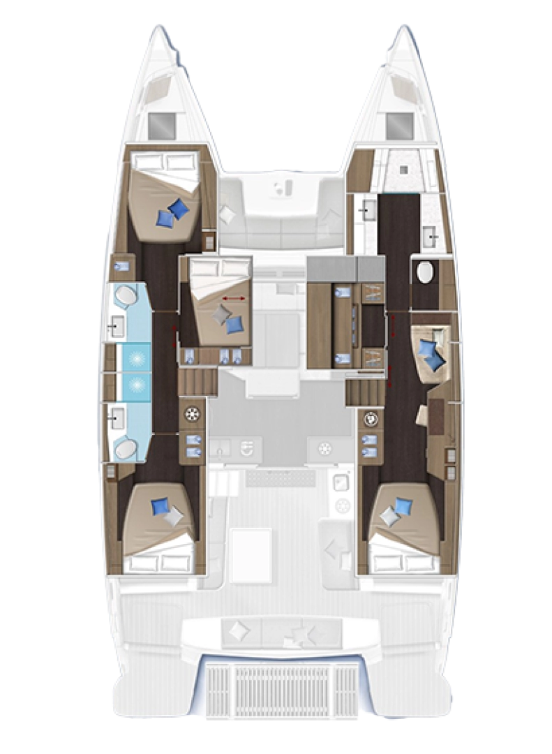 Pronájem Katamarán Lagoon s licencí