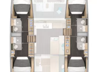 Lagoon Lagoon 43 jednotlivci a charterové společnosti v Donji Seget