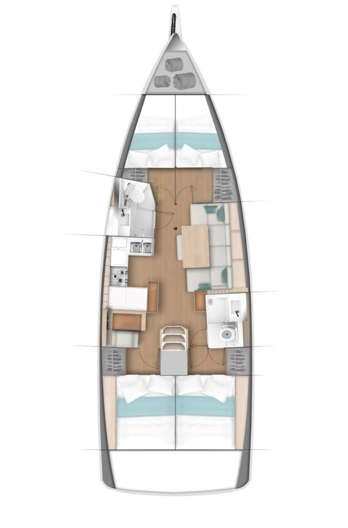 Pronájem Plachetnice v Göcek  -Jeanneau Sun Odyssey 440