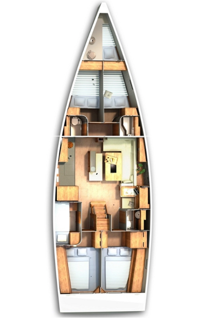 Pronájem Plachetnice v Kos -Hanse Hanse 505