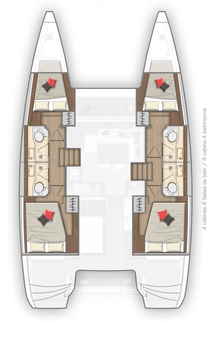 Pronájem Katamarán Lagoon s licencí