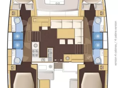 Pronajmout Katamarán se skipperem či ne Lagoon v Lefkáda