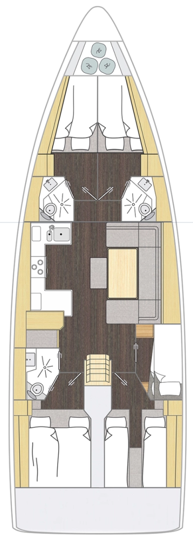 Pronájem lodi Paleros lákavé ceny Bavaria C46