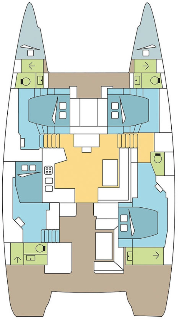 Pronájem lodi Pirovac lákavé ceny Lagoon 52 F