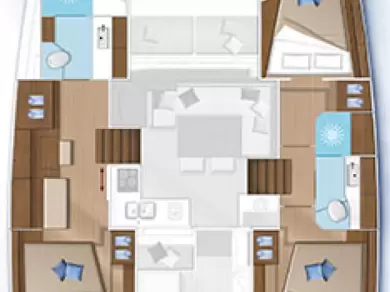 Pronájem Katamarán Lagoon s licencí