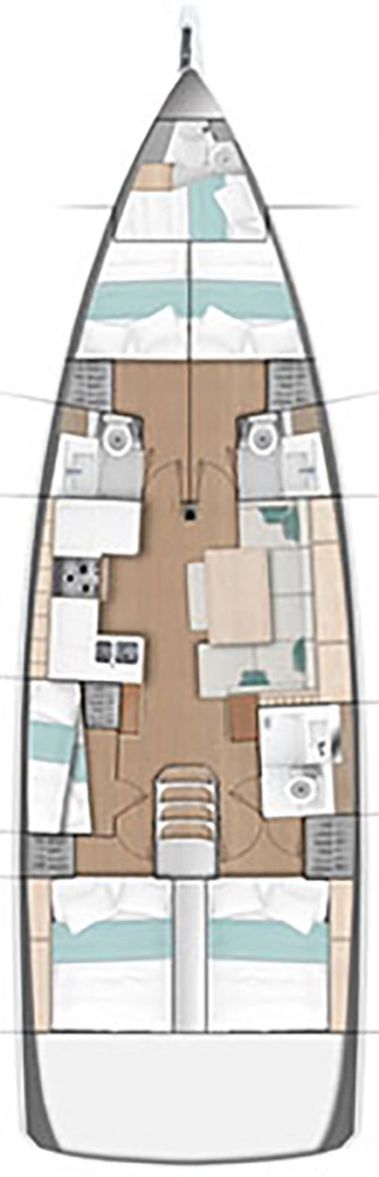 Pronajmout si Jeanneau Sun Odyssey 490 v Portisco