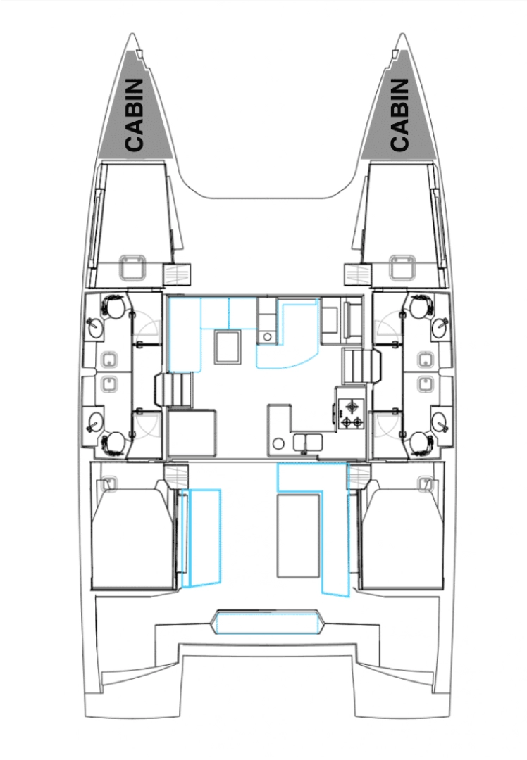Pronájem Katamarán Nautitech s licencí