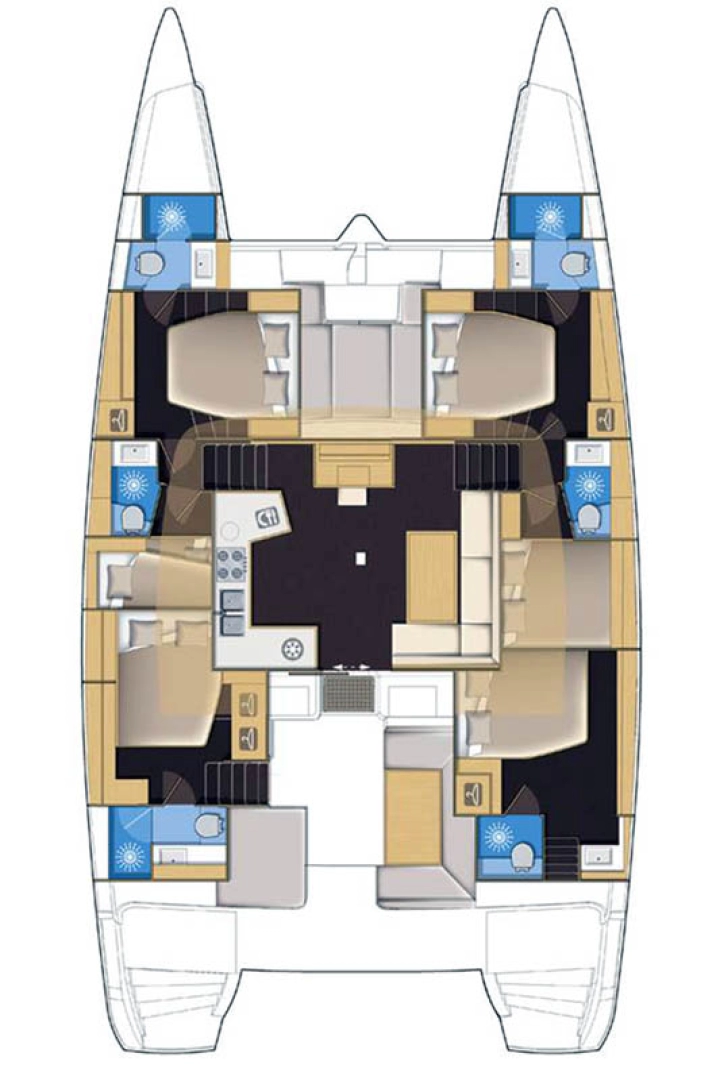 Pronajmout Katamarán se skipperem či ne Lagoon v Elliniko 