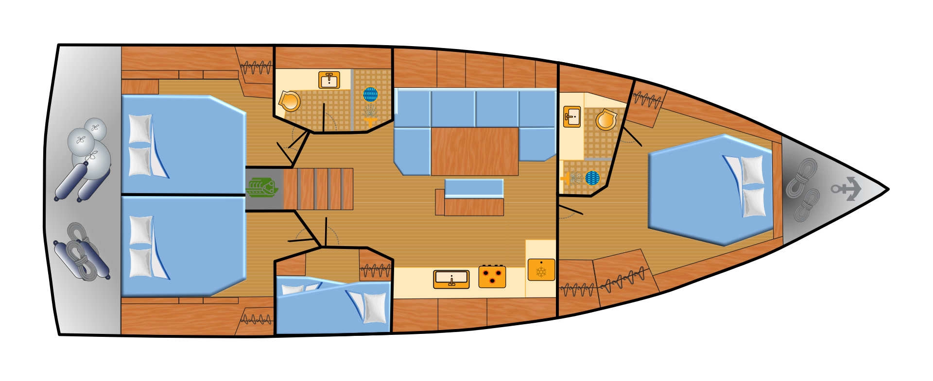 Pronájem Plachetnice v Punat -Hanse Hanse 460
