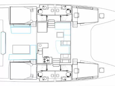 Pronajmout si Bavaria Nautitech 47 Power - 4 + 2 cab. v Lefkáda