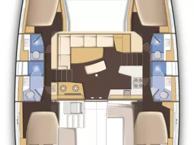 Pronajmout Katamarán se skipperem či ne Lagoon v Alimos