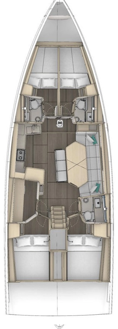 Pronájem lodi Dufour Dufour 48 v Sukošan na Samboatu