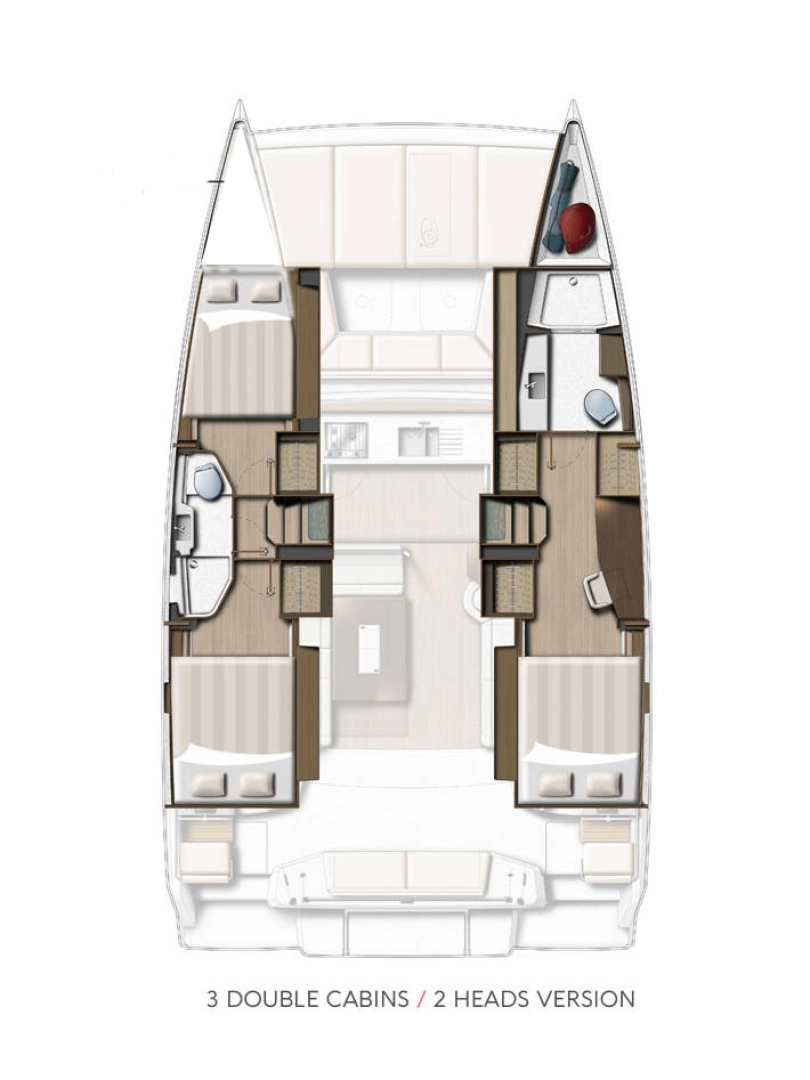Pronájem jachty v Kaštela -Bali Bali Catsmart OW - 3 cab. na Samboatu