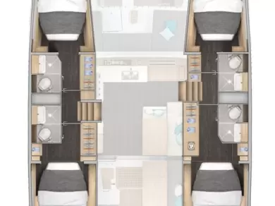 Pronájem Katamarán Lagoon s licencí