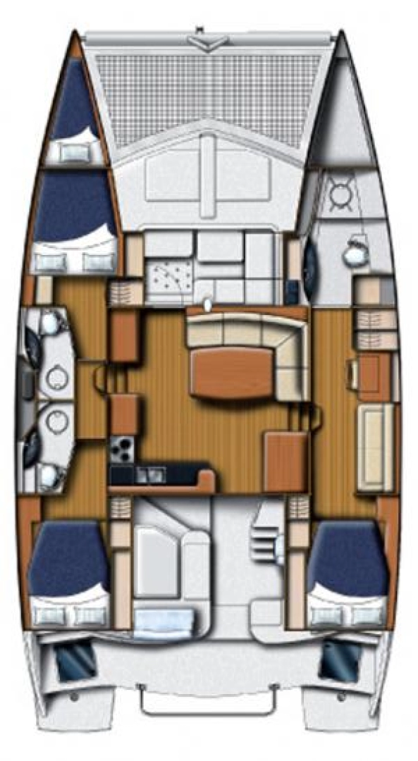 Pronajmout si Leopard Catamarans / Robertson & Caine Leopard 45 - 3 + 1 cab. v Donji Seget