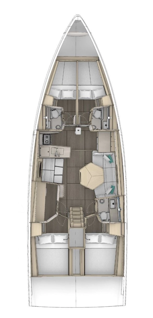 Pronájem Plachetnice v Donji Seget -Dufour Dufour 48