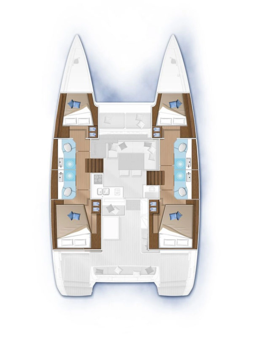 Pronajmout Katamarán se skipperem či ne Lagoon v Lefkáda
