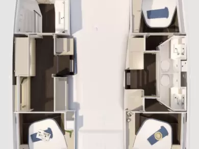 Pronájem Katamarán Fountaine Pajot s licencí