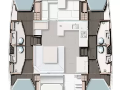 Pronájem Katamarán v South Malé Atoll -Leopard Catamarans / Robertson & Caine Leopard 45 - 3 + 1 cab.