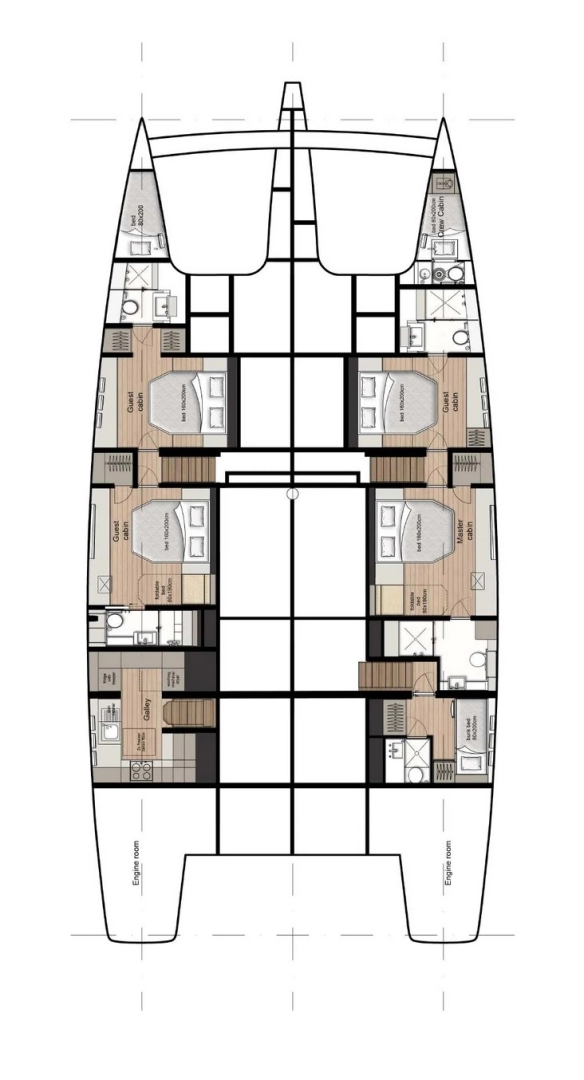 Pronájem Katamarán Sunreef s licencí